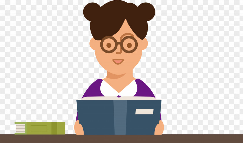 Teacher Reading Book PNG