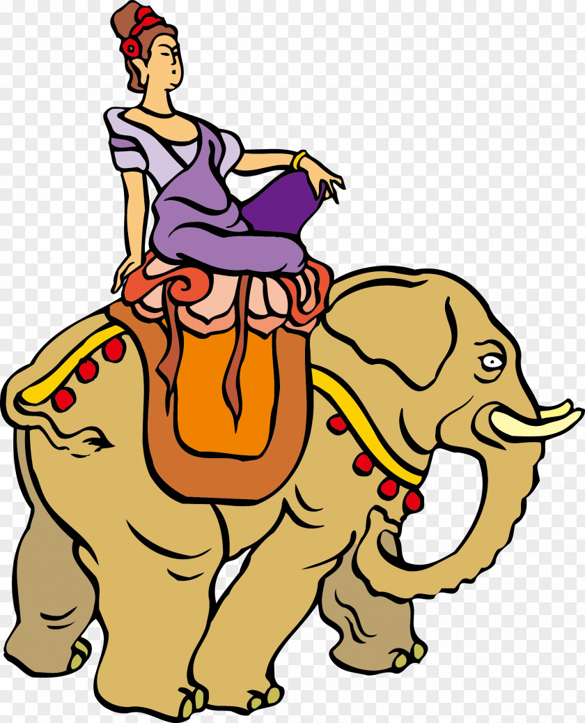A Figure Sitting On An Elephant's Back Indian Elephant Ganesha Clip Art PNG