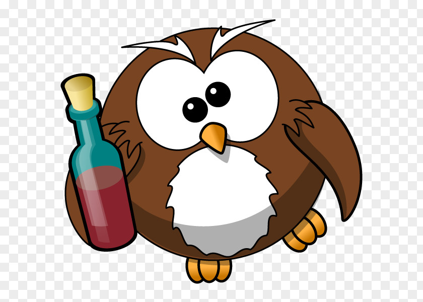 Drunk Owl Cartoon Alcohol Intoxication Clip Art PNG