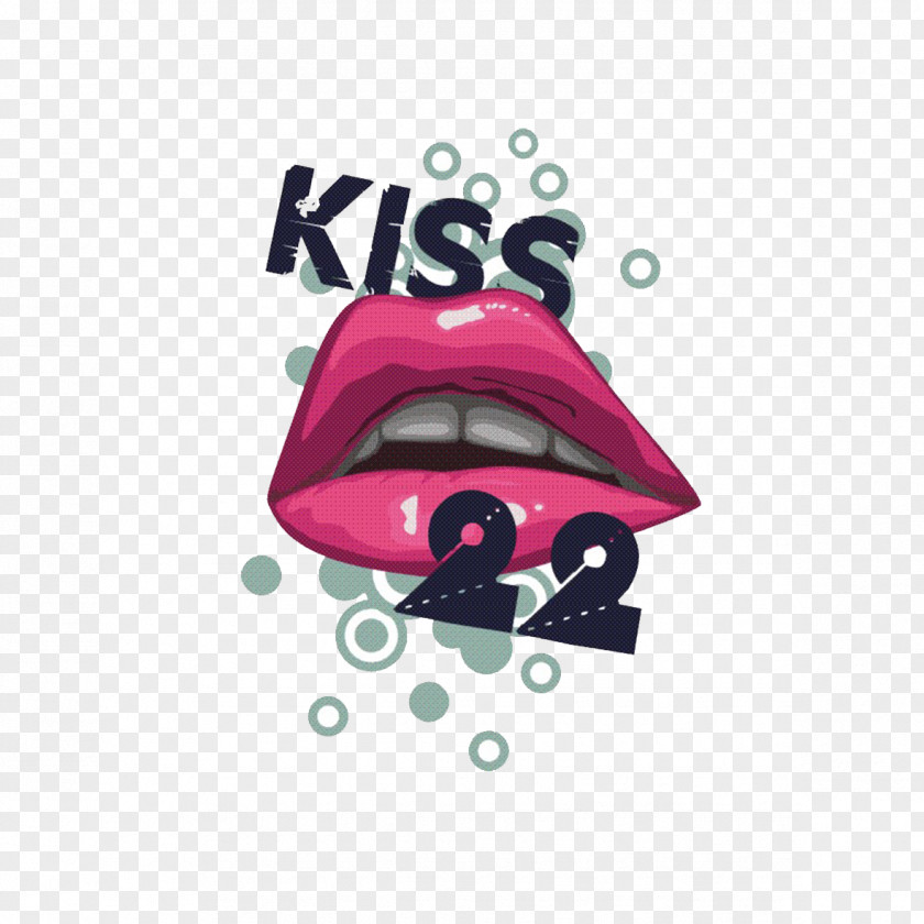 Lips Kiss Pattern Clip Art PNG