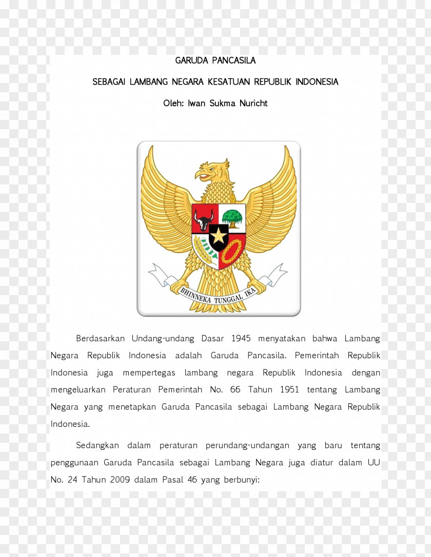 Design National Emblem Of Indonesia Logo Coat Arms Text PNG
