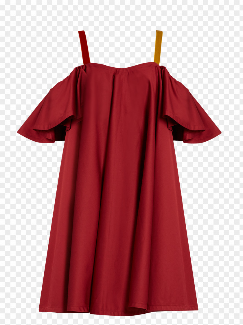 Festive Red Dress Sleeve Neckline Top Maroon PNG