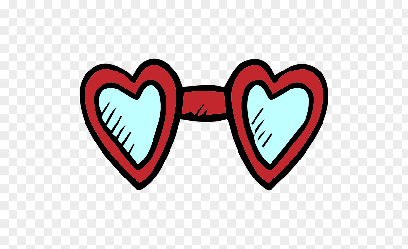 Hand Drawn Heart-shaped Valentine's Day Computer Icons Sunglasses Clip Art PNG