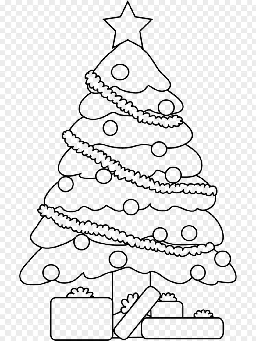 Christmas Line Art Drawing Clip PNG
