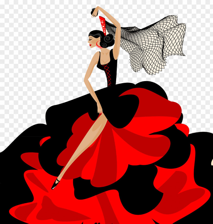 Dancing Women Flamenco Dance Royalty-free Poster PNG