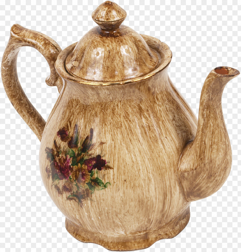High Teapot Kettle Ceramic Pottery Jug PNG