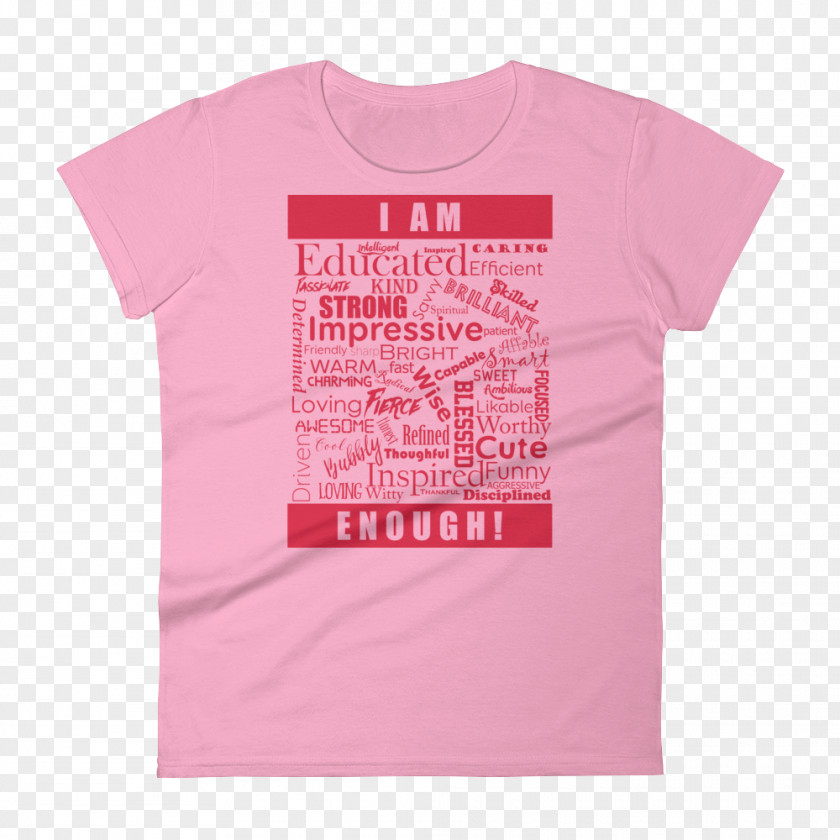 I Am Enough Long-sleeved T-shirt Woman PNG