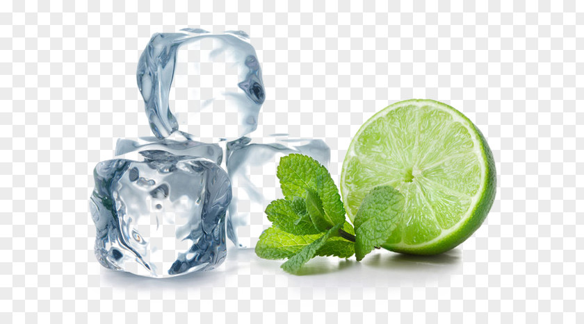 Ice Cocktail Water Mint Lemon Cube Lime PNG