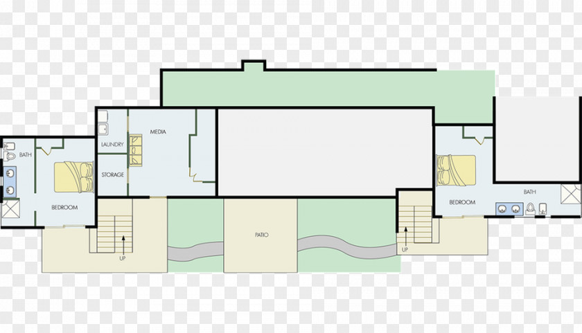 Private Villa Floor Plan Line PNG