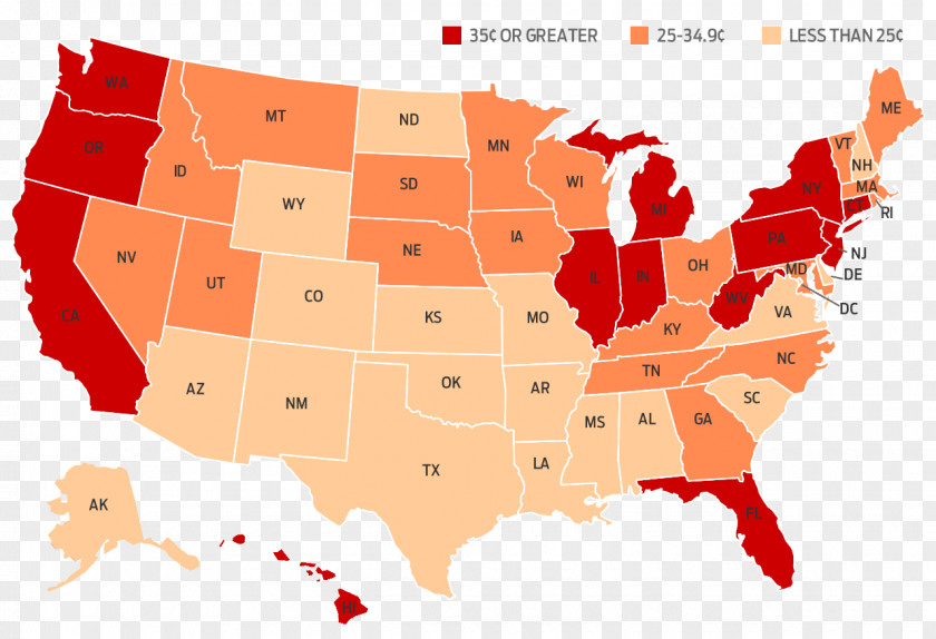 U.S. State Vermont Oregon Air Pollution PNG