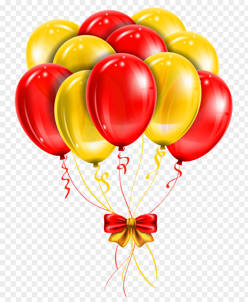 Balloon Red Yellow Clip Art PNG