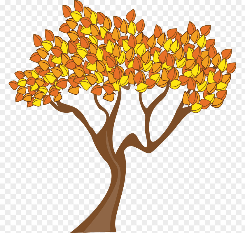 Free Thanksgiving Vector Art Tree Autumn Leaf Color Clip PNG