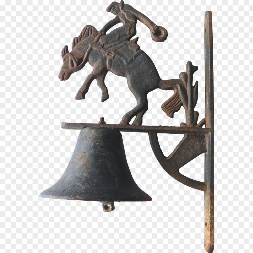 RODEO Bronze Sculpture Church Bell Metal PNG