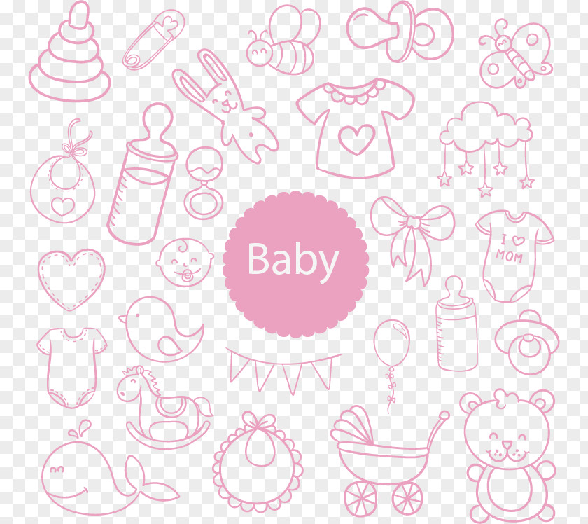 Baby Pink Shading Background China Infant Pattern PNG