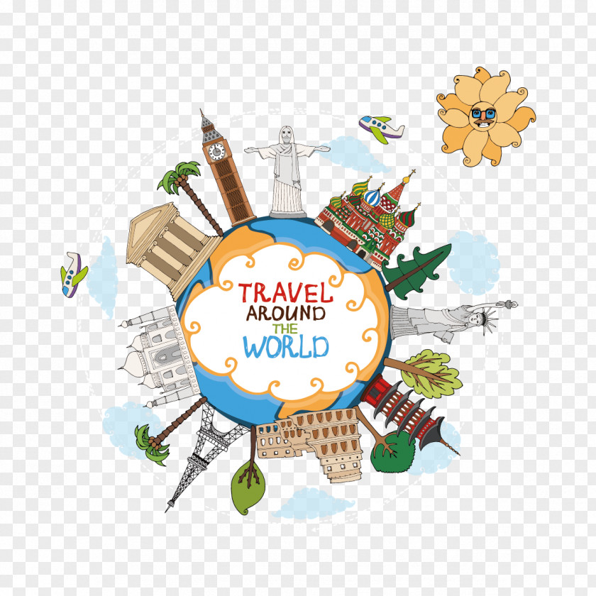 Global Travel World Landmark Clip Art PNG