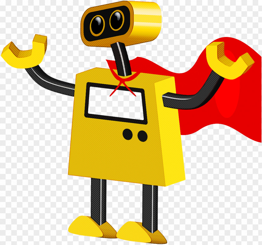 Yellow Cartoon Machine Technology Robot PNG