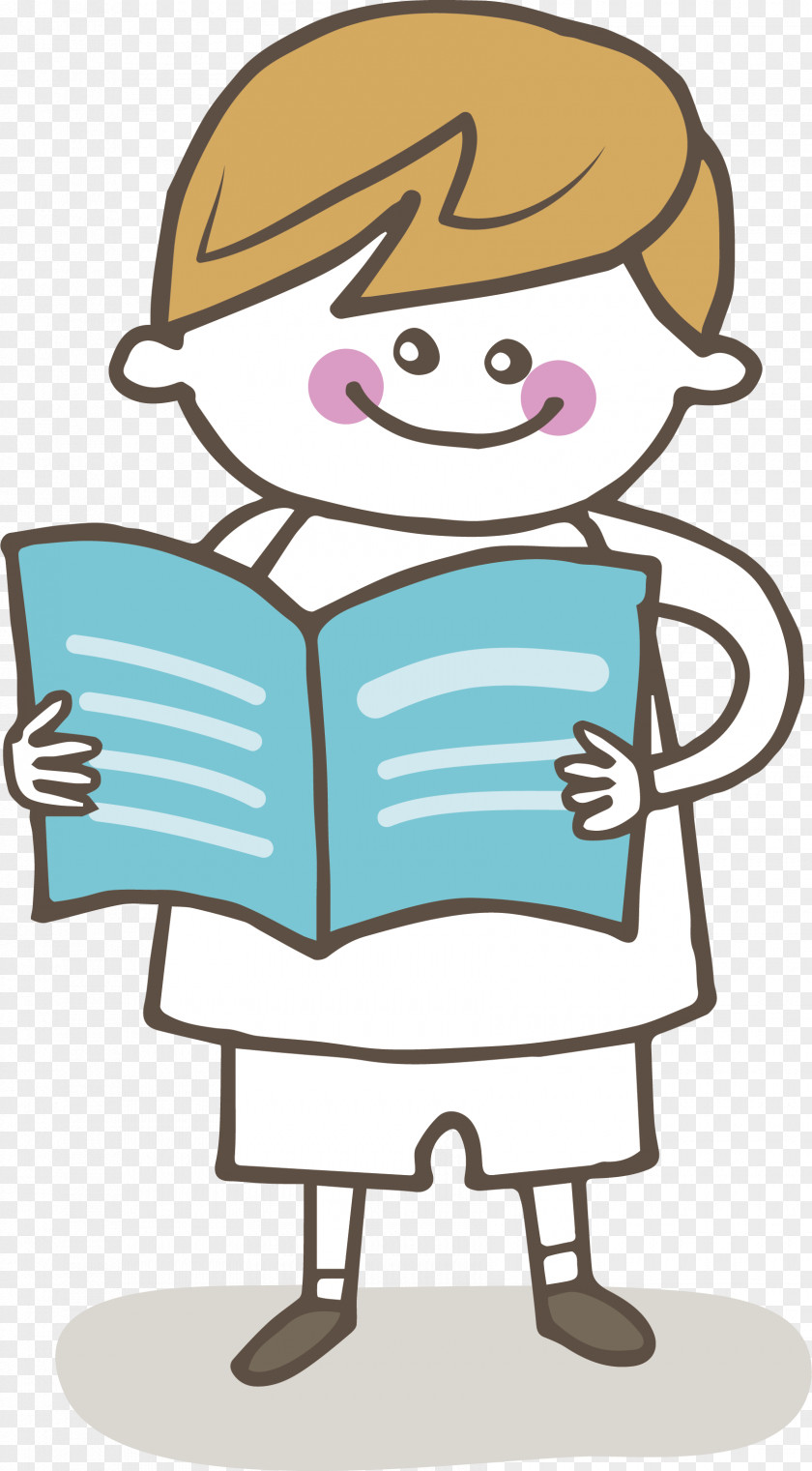 A Child With Book In Hand Clip Art PNG