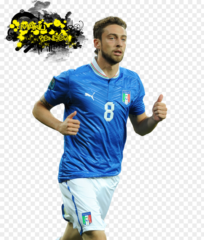 Manu Claudio Marchisio Artist Jersey Mixed Media PNG