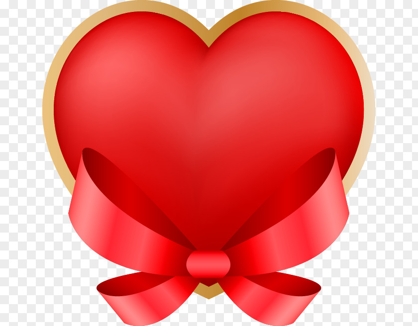 Red Heart-shaped Bow Pattern Heart Clip Art PNG