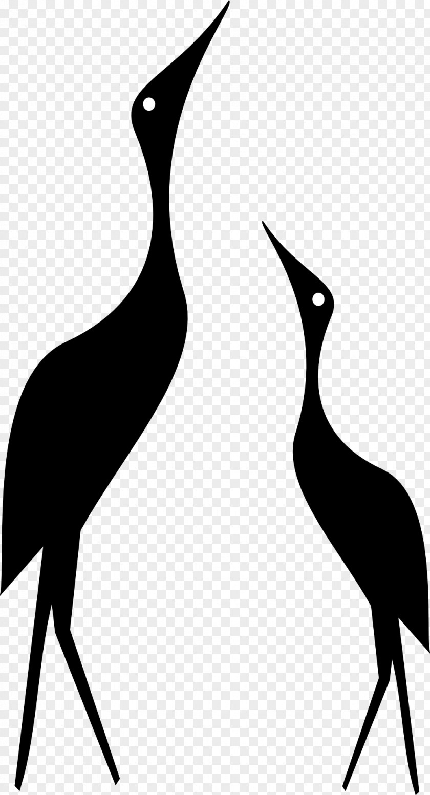 Water Bird Crane Silhouette PNG