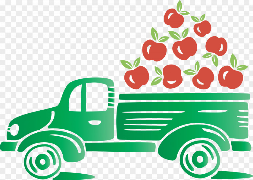 Apple Truck Autumn Fruit PNG