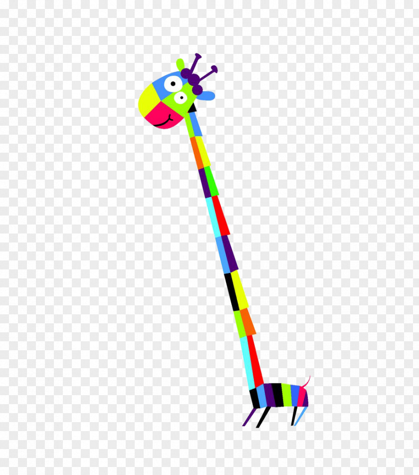 Color Giraffe Cartoon Animal Illustration PNG