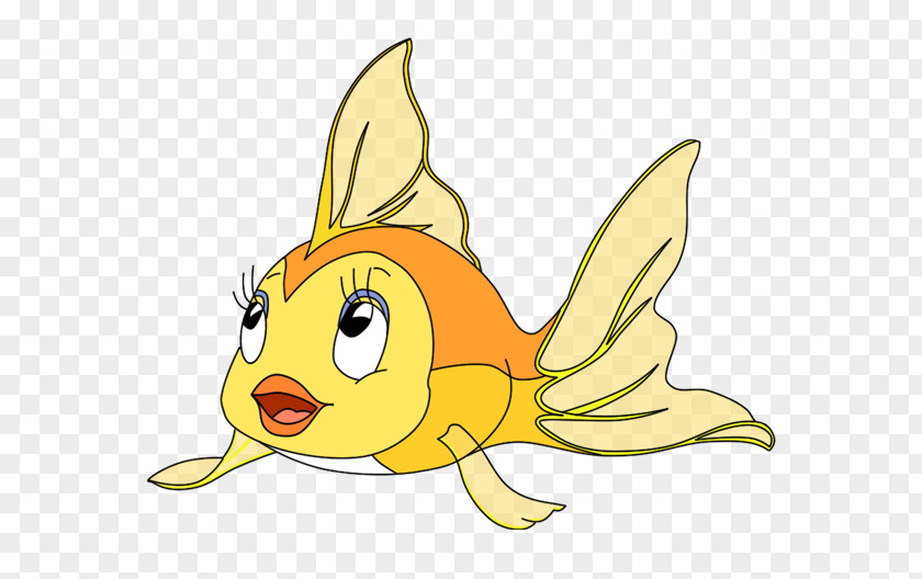 Gold Fish Fantail Figaro Drawing Cleo PNG