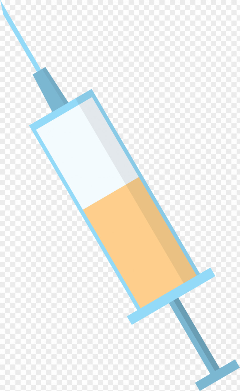 Hand Painted Syringe Hypodermic Needle Injection PNG