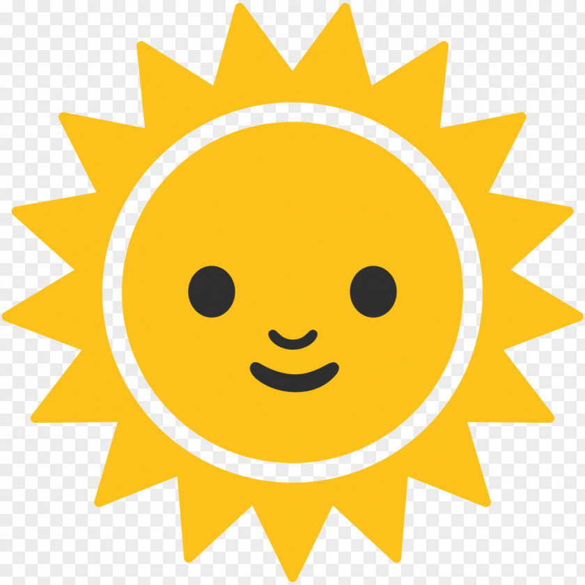 Sun Emoji Android Symbol Unicode PNG