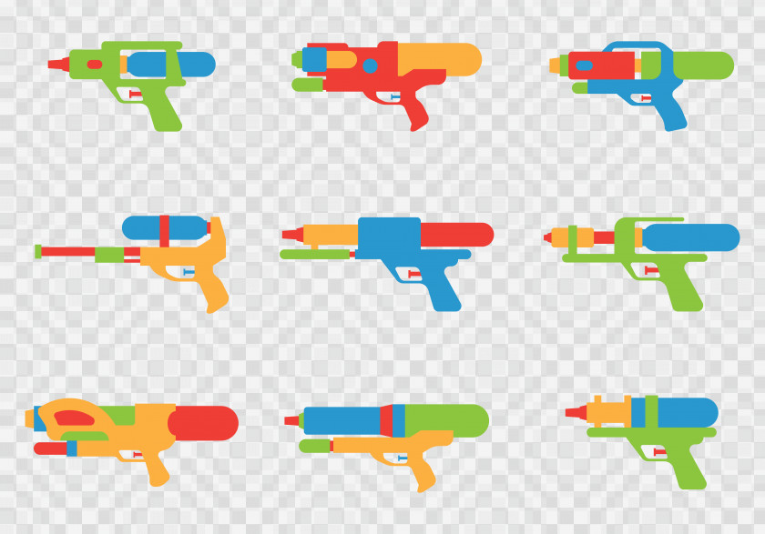 Children's Water Gun Collection Toy Firearm Pistol PNG