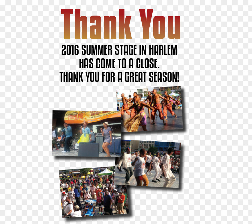 Harlem Summer Stage 125th Street Advertising Recreation July PNG