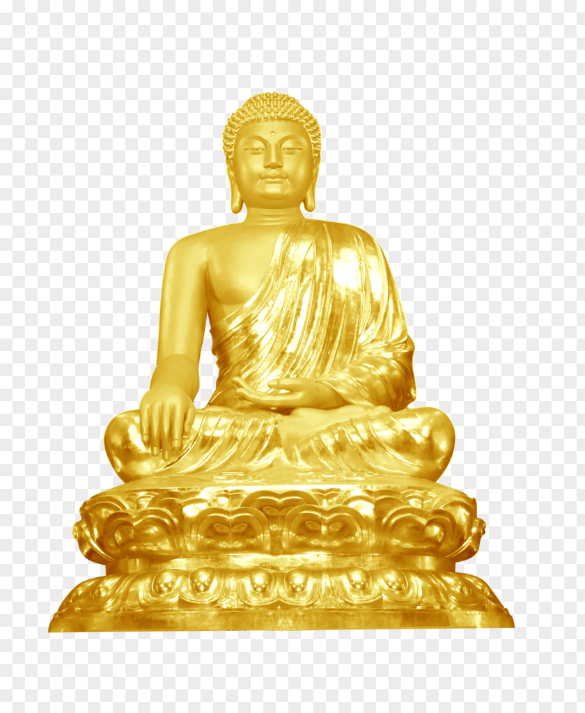 Gautam Buddha Golden Buddhahood Buddharupa Buddhism PNG