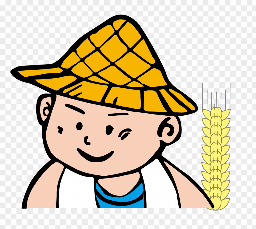 Vector Farmers Harvest Wheat Farmer Cartoon PNG