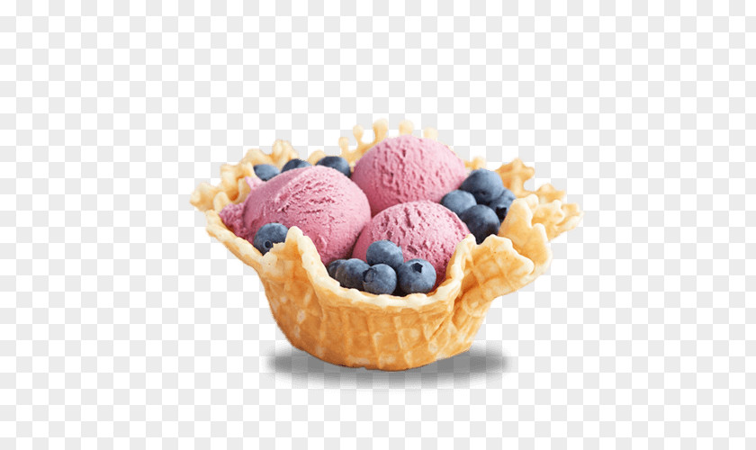 Blueberries Strawberry Ice Cream Cheesecake Cones PNG