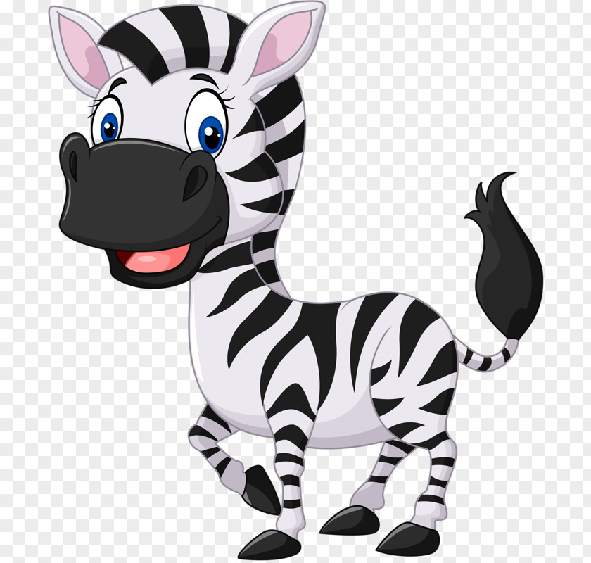 Cartoon Donkey Zebra Stock Illustration Clip Art PNG