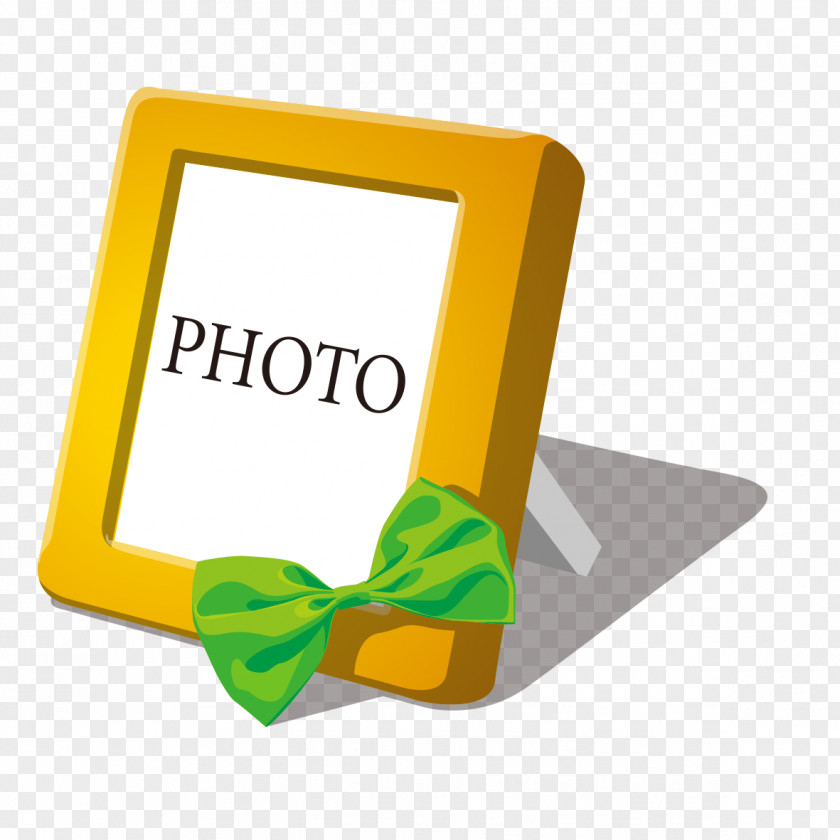 Decorative Yellow Frame Picture PNG