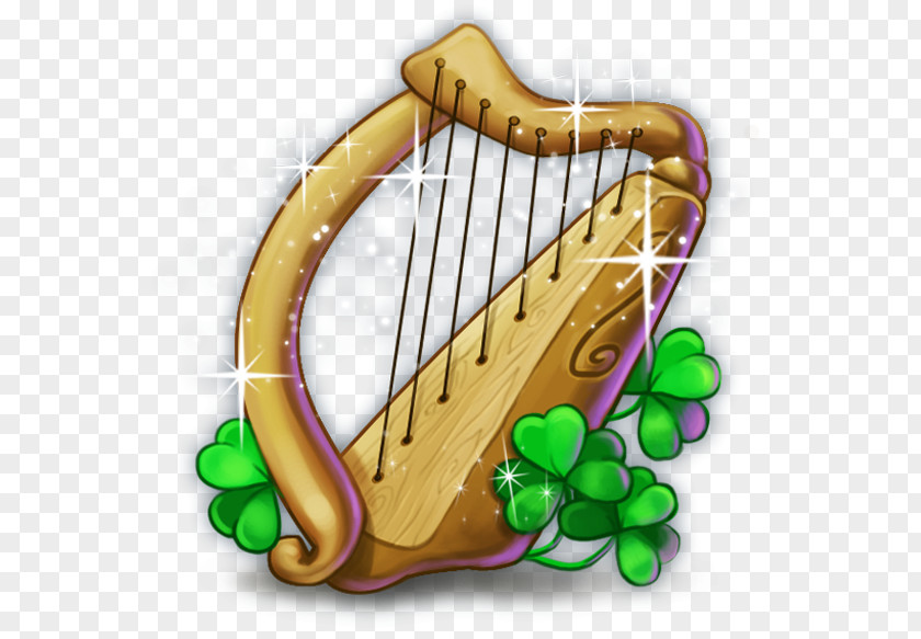 Harp Celtic Shamrock Symbol Republic Of Ireland PNG