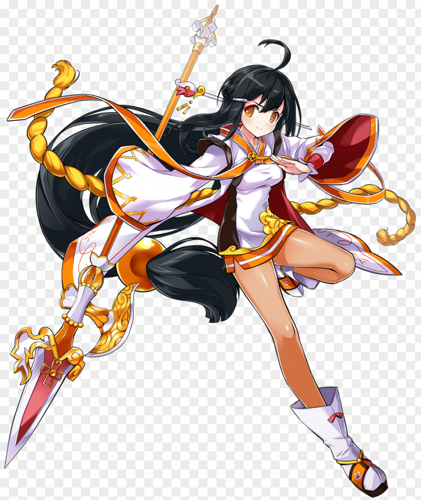 Orange Skirt Elsword Art Thepix Elesis PNG