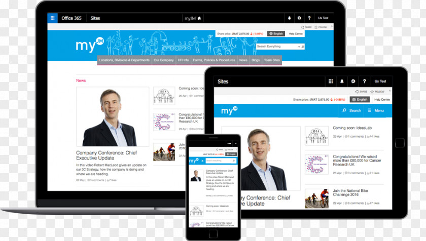 Smartphone Intranet SharePoint Microsoft Office 365 PNG