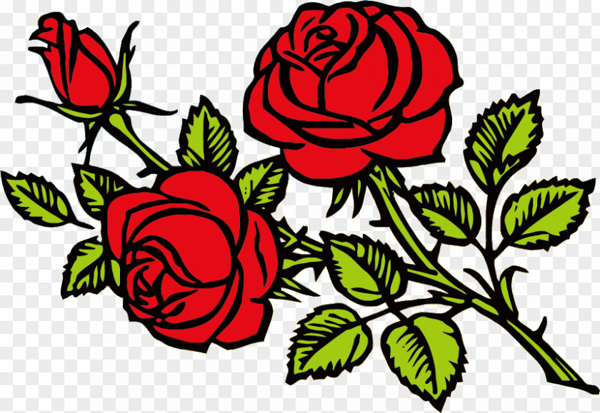 Three Flowers Roses Valentines Day PNG