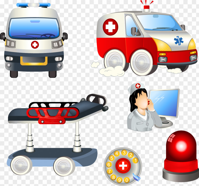 Vector Ambulance Royalty-free Euclidean Icon PNG