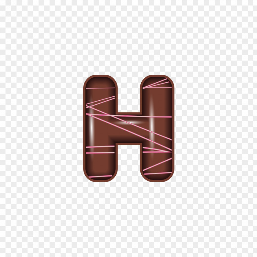 The Chocolate Alphabet H Letter PNG