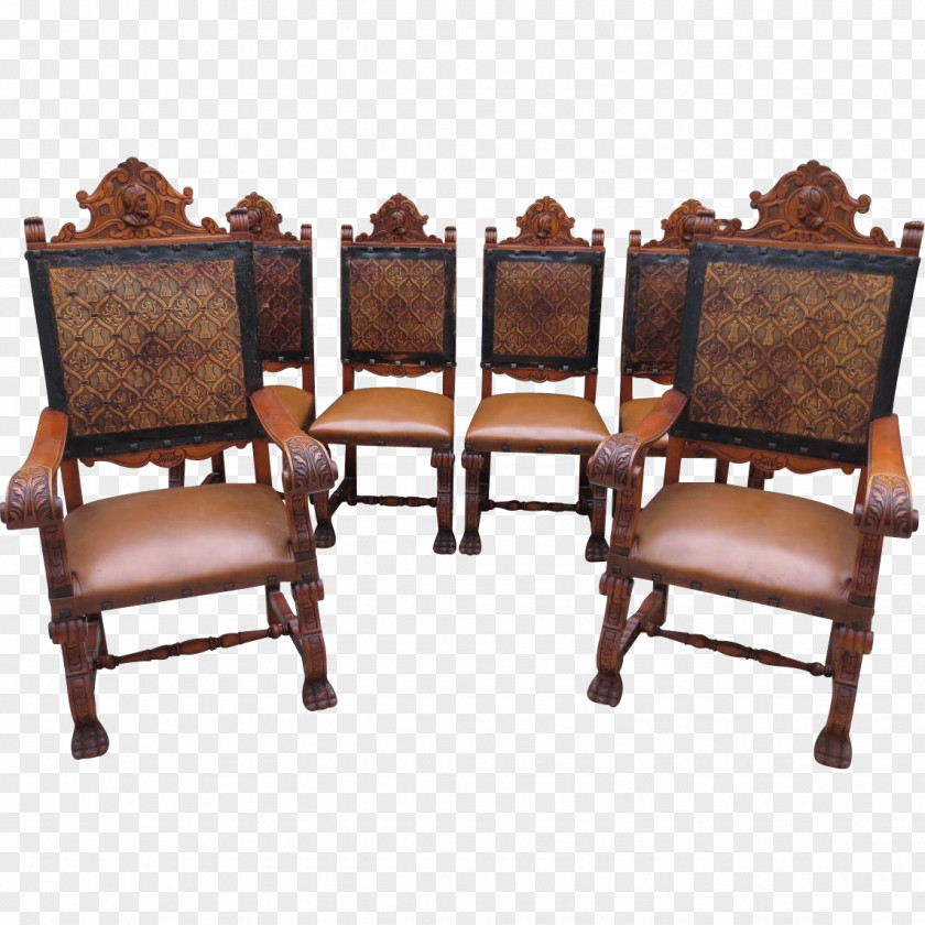 Chair Table Antique Furniture Dining Room PNG