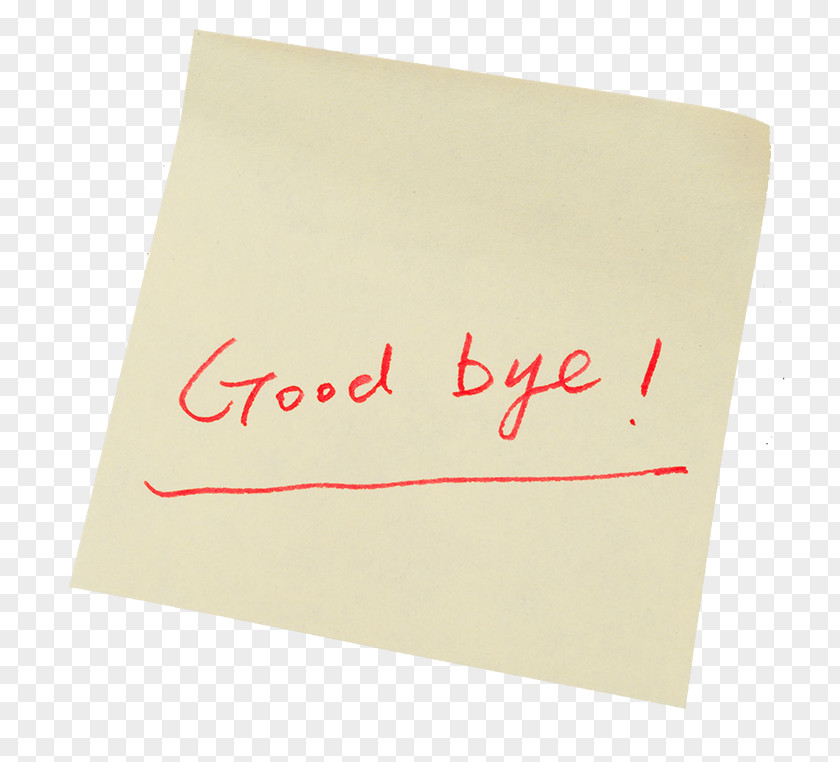 Goodbye Label Sticker Paper Rectangle Font PNG