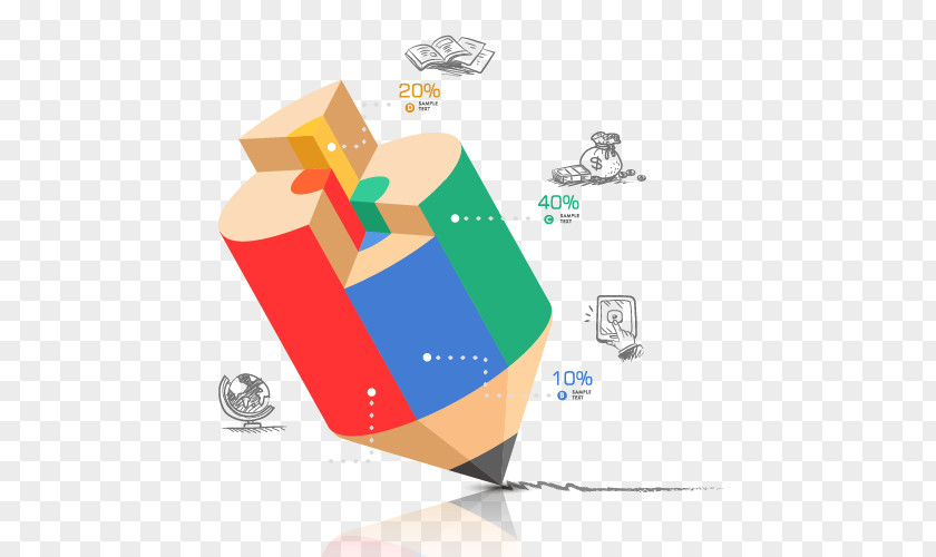 Ppt Element Infographic Pencil Illustration PNG