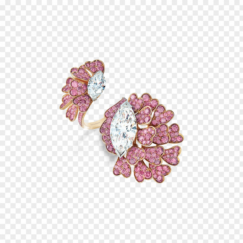 Rose Petal Diamond Ring Settings Earring Color Jewellery PNG
