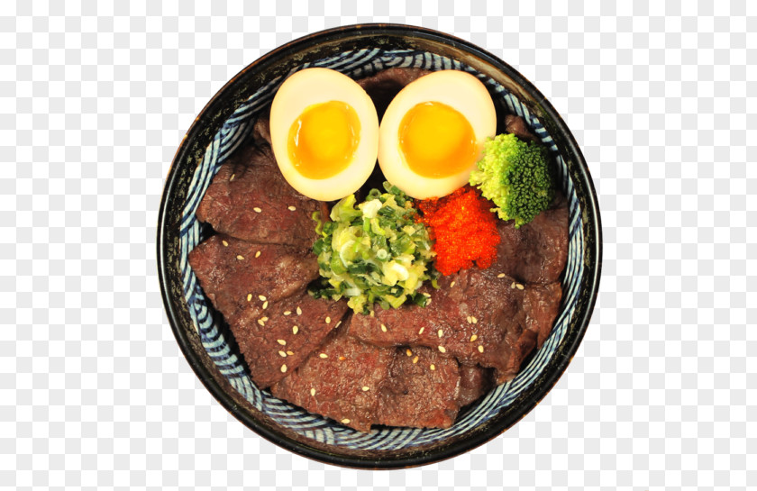 Egg Yakiniku Steak Full Breakfast Roast Beef Japanese Cuisine PNG