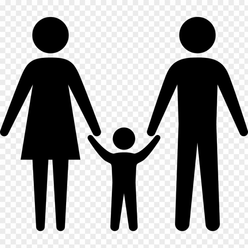 Family Silhouette Holding Hands Clip Art PNG