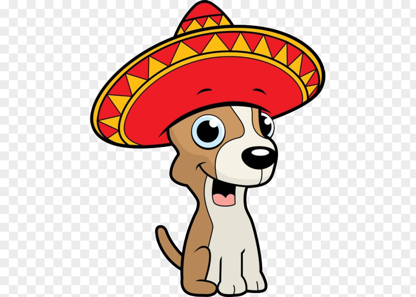 Puppy Wearing A Sombrero Cartoon Royalty-free Stock Photography PNG