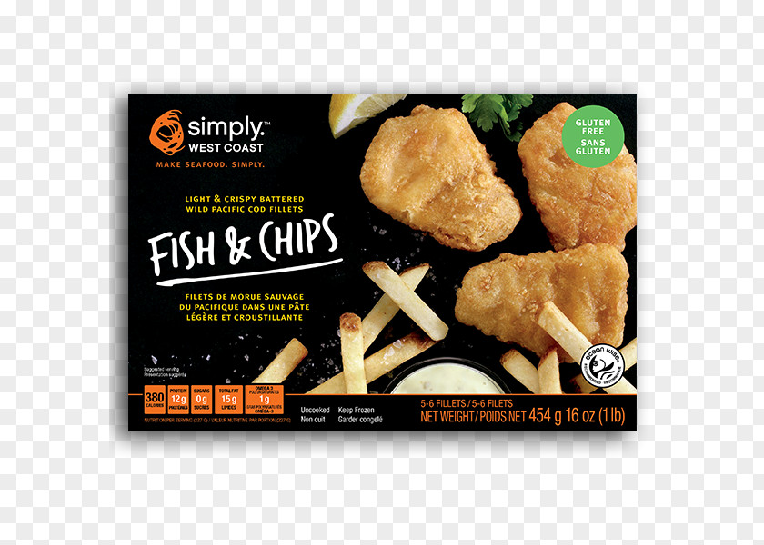 Fish And Chips Fast Food West Coast Of The United States Chicken Nugget Pacific Cod PNG